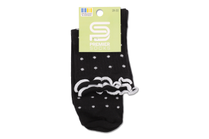 Шкарпетки Premier socks вис рюш білий горох р20-22