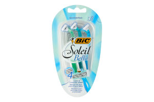 Бритва з чотирма лезами без змінних картриджів Bella Soleil Bic 3шт