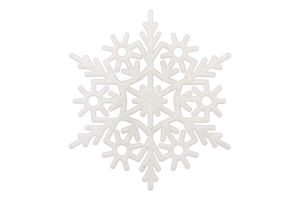 Украшение елочное белое №4436 Снежинка Оском Плюс 1шт
