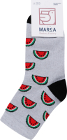 Носки женские Marca №42111 23-25 арбуз серый
