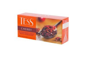 Чай травяной мелкий из лепестков суданской розы шиповника вишни и с ароматом вишни Cherry Tess к/у 25х2г