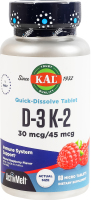 Добавка дієтична мікротаблетки малина D3 + K2 KAL 60шт