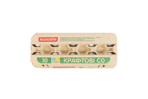 Яйца куриные пищевые столовые С0 Крафтовые Ясенсвіт к/у 10шт