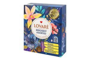 Чай чорний Бергамот Асорті Lovare к/у 32х2г