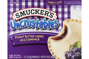 Smucker's Uncrustables Peanut Butter & Grape Jelly Sandwich - 10 CT