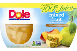 Dole 100% Juice Mixed Fruit - 4 CT