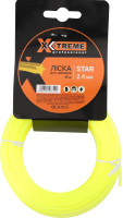 Ліска д/тримера жовта зірка 2,4мм*15м X-Treme