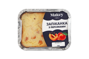 Запеканка творожная с персиками Makey лоток 180г