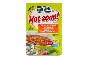 Суп вермишелевый с грибами Hot soup! Aunt Sonia м/у 15г