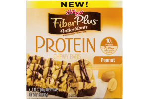 Kellogg's Fiber Plus Protein Chewy Bars Peanut - 5 CT