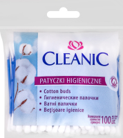 Палички ватні Cleanic 100шт поліетеленова упаковка