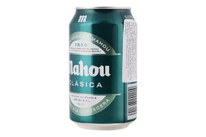 Пиво 330мл 4.8% світле фільтроване пастеризоване Clasica Mahou з/б
