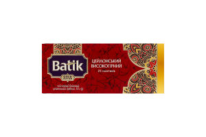 Чай черный байховый цейлонский мелкий Цейлонский Высокогорный Gold Batik в/с к/у 25х2г