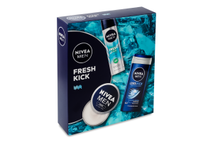 Набор Гель для душа Cool kick 250мл + Антиперспирант Fresh kick 150мл + Крем для лица 75мл Fresh kick Nivea Men 3шт