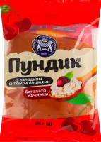 Булочка з солодким сиром та вишнями Пундик Кулиничі м/у 85г