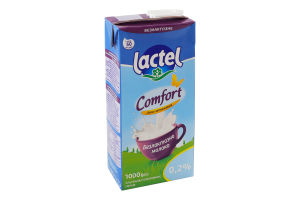 Молоко 0.2% ультрапастеризованное безлактозное Комфорт Lactel т/п 1000г