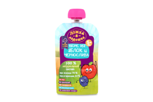 Пюре для детей от 5 месяцев из яблок и чернослива Ложка в ладошке д/п 90г