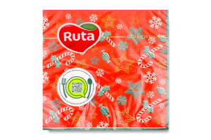 Серветки паперові Golden Line Ялинкові прикраси 2шари 33*33см 20шт Ruta