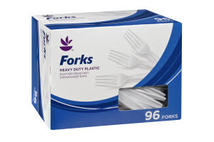 Ahold Heavy Duty Plastic Forks - 96 CT