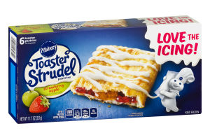 Pillsbury Toaster Strudel Pastries Strawberry Apple - 6 CT