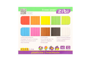 Пластилін Kids Line 10кольорів 160г ZiBi