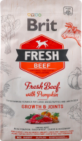 Корм д/цуценят великих порід з яловичиною та гарбузом сухий 2,5кг Бріт Фреш
