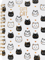 Блокнот в клетку твердая обложка на спирали №1464847 Коты Greenwich Products Co. Limited 1шт