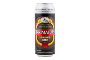 Пиво PRIMATOR 0,5л темний Лагер 4,5% з/б И736 (Чехія)