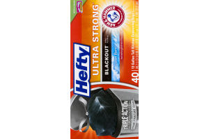 Hefty Ultra Strong Blackout Tall Kitchen Drawstring Bags Clean Burst - 40 CT