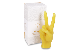Свічка декоративна Candlehand Peace жовта