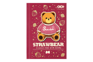 Блокнот ZiBi Kids Line Bear Toy А6 64 арк. кліт. св.коричневий