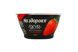 Йогурт 1% високобілковий по-ісландськи з фруктовим наповнювачем Полуниця Skyr На здоров'я ст 150г