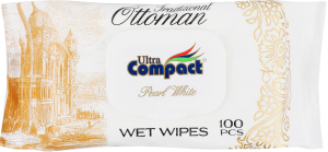 Серветки вологі Оттоман Традішнл Перл вайт 100шт з клапаном Ультракомпакт