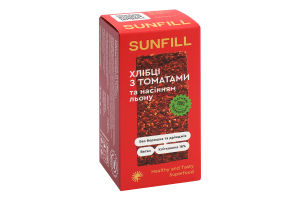 Хлібці з томатами та насінням льону SunFill к/у 100г