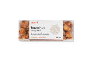 Грильяж горіховий Фундуковий крокан Aumi м/у 30г