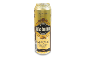 Пиво 0.568л 5.2% світле фільтроване пастеризоване Rinktinis Premium Lager Volfas Engelman з/б