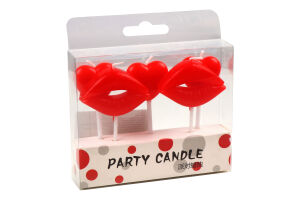 Набір свічок Серця та поцілунки 5шт Оффтоп