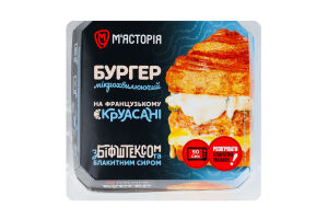 Бургер з біфштексом та блакитним сиром 230г М'ясторія