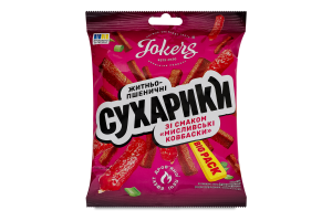 Сухарики ржано-пшеничные Охотничьи колбаски Big pack Jokers м/у 100г