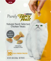 Purina Purely Fancy Feast Cat Treats Natural Hand-Selected Chicken Treats - 10 PK