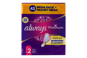 Прокладки гігієнічні ароматизовані Super Platinum Always 42шт