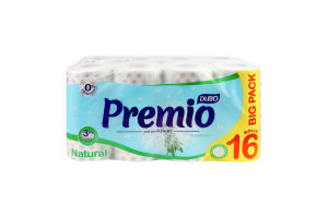 Бумага туалетная 3-х слойная Natural Premio Диво 16шт