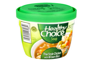 Healthy Choice Thai Style Chicken with Brown Rice Soup