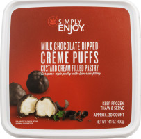 Ahold Simply Enjoy Creme Puffs Custard Cream Filled Pastry Milk Chocolate Dipped