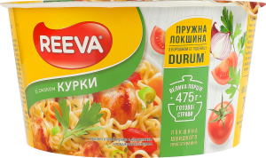 Лапша быстрого приготовления со вкусом курицы Reeva ст 75г