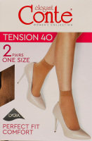 Шкарпетки жіночі Conte elegant Tension 40den 23-25 bronz 2пари