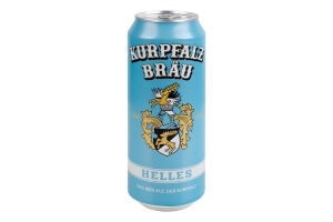 Пиво Kurpfalz Brau Helles світле з/б