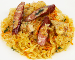 Бігус з мисливськими ковбасками ваг