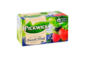 Чай черный ароматизированный с кусочками лесных ягод Forest Fruit Pickwick к/у 20х1.5г