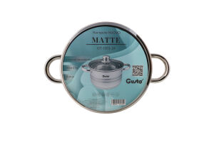 Каструля Nuovo Matte 6,1л нержавіюча сталь 24см Gusto